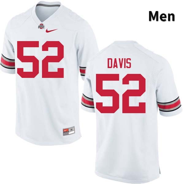 Ohio State Buckeyes Wyatt Davis Men's #52 White Authentic Stitched College Football Jersey